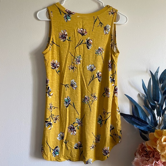 Yellow Flowery Tank Top NWT - Picture 2 of 11